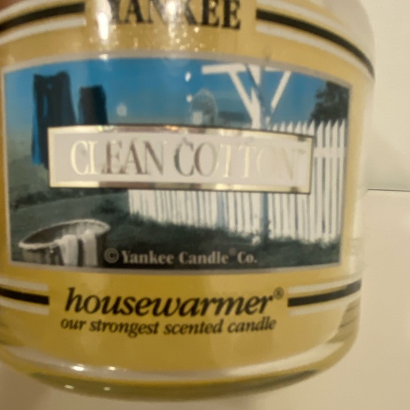 Vintage Yankee Candle Clean Cotton 14.5 OZ Never Used Lid NEW - Picture 5 of 6